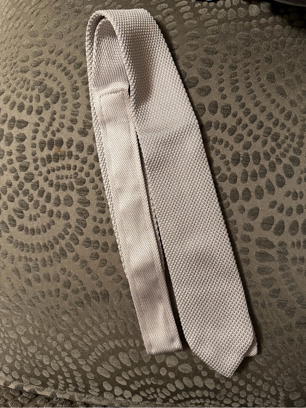 Alizeal Mens Casual Knitted Tie, Gray, NWT
